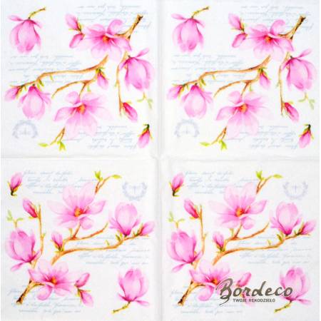 Serwetka decoupage firmy GOMAR magnolia 33x33cm